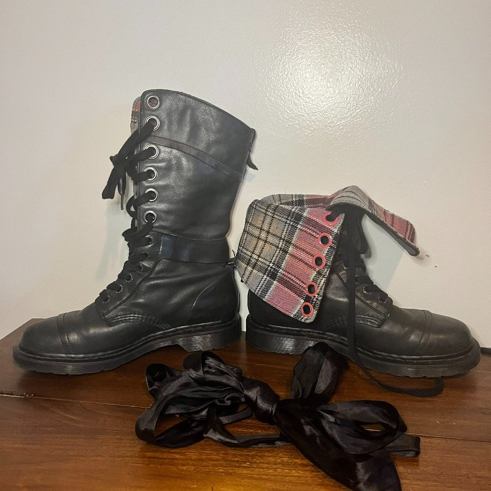 RARE Dr Martens 1914 Triumph Combat Mid Calf Lace Up Boot Women’s 10 Shoes